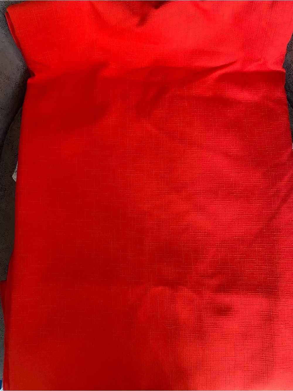 Bright Red Textured Tablecloth